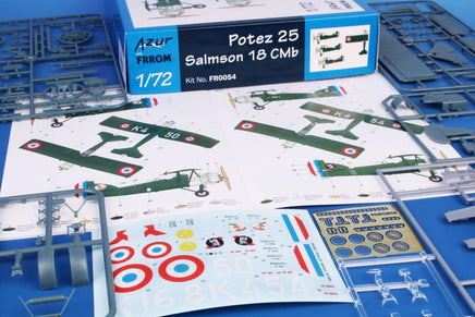 1/72 Azur Potez 25 Salmson 18 CMb Plastic Model Kit FR0054
