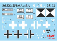 1/35 ICM Sd.Kfz.251/6 Ausf.A WWII German Armoured Command Vehicle 35102