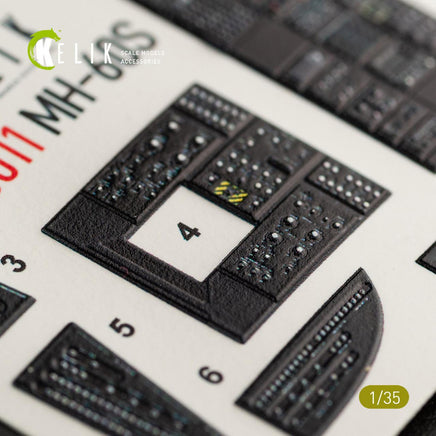 1/35 Kelik MH-60S Knight Hawk interior 3D decals for Kitty Hawk kit K35011