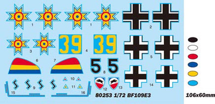 1/72 Hobby Boss Bf109E-3 Fighter Easy Assembly Authentic Kit 80253