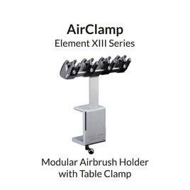 AirClamp Modular Airbrush Holder with Table Clamp on a white background