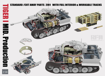 1/35 Ryefield Models Pz.Kpfw. VI Ausf. E Tiger I Mid. Production 5100
