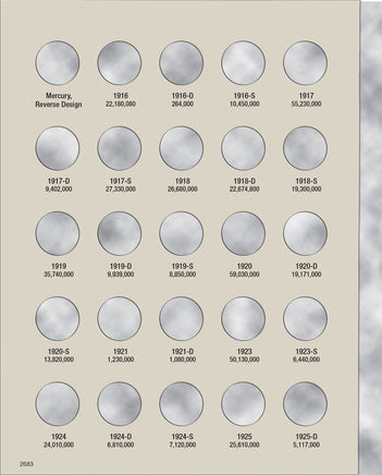 Whitman H.E. Harris Coin Folder - Mercury Dimes: 1916-1945 HRS2683