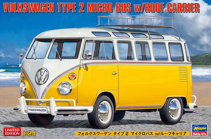 1/24 Hasegawa Volkswagen Type 2 Micro Bus w/Roof Carrier 20689