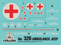 1/35 Italeri 1/4T 4x4 Ambulance Jeep 0326
