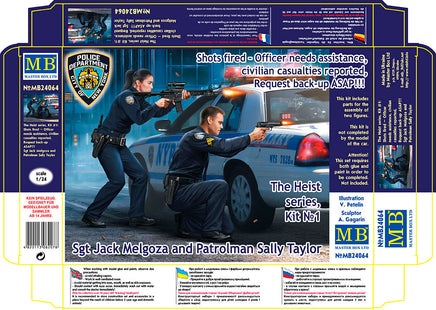 1/24 Master Box The Heist Series Kit #1: Sgt. Jack Melgoza and Patrolman Sally Taylor 24064