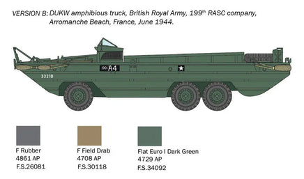 1/72 Italeri DUKW 2 1/2 Ton GMC Truck Amphibious Version 7022