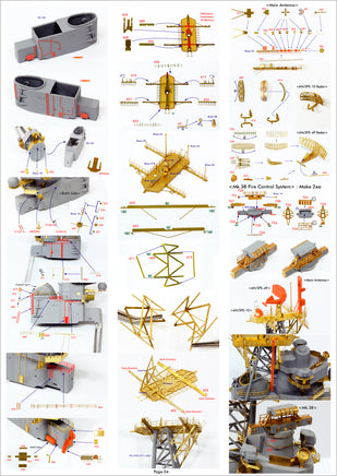 1/350 Pontos Model USS BB-63 Missouri Circa 1991 Detail Up Set 37018F1
