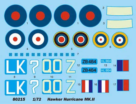 1/72 Hobby Boss "Hurricane" MK.II Easy Assembly Authentic Kit 80215