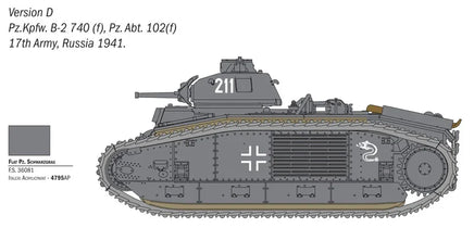 1/56 Italeri Char B1 Bis 25766