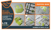Clear Prop A72051 paint mask packaging for 1/72 scale UH-2 A/B Seasprite helicopter showing precision-cut masking film with MPM Hobbies branding
