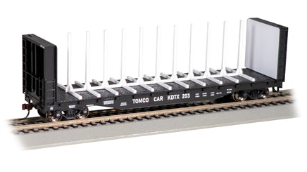 HO Bachmann 52' Center-Beam Flatcar - Tomoco Car #203 - 12908