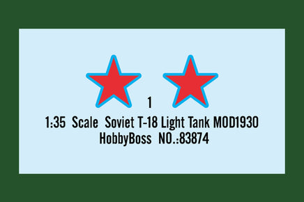 1/35 Hobby Boss Soviet T-18 Light Tank Mod1930 83874