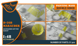 1/48 Clear Prop B-26B Double-Sided Painting Mask (ICM) 48048