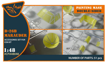 1/48 Clear Prop B-26B Double-Sided Painting Mask (ICM) 48048