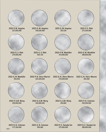 Whitman Coin Folder - Washington Quarters American Women Collection: 2022-2025 (P, D, & S Mints) 4951