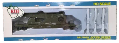 HO Rock Island US Army Missile Launcher w 3 Missiles 32180