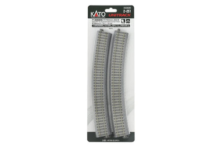 HO Kato 790mm (31 1/8″) Radius 22.5' CT Superelevated Curve Track [4pcs] 2-251