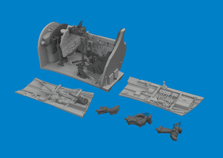 1/48 Eduard P-40E cockpit w/ late seat 3D 6481124