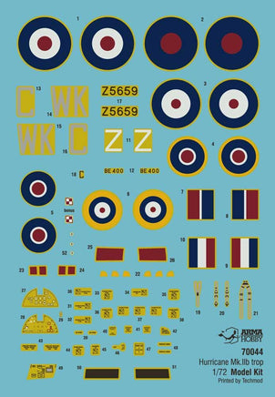 1/72 Arma Hobby Hurricane Mk IIb Trop Model Kit 70044
