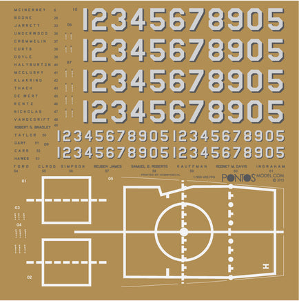 1/350 Pontos Model USS FFG Oliver Hazard Perry Class Detail Up Set "Advanced" Plus Kit 38019F1