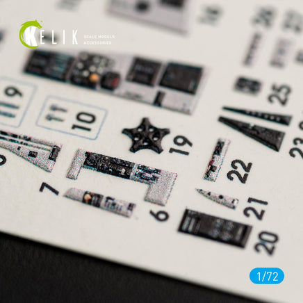 1/72 Kelik Blackburn Buccaneer S.2C interior 3D decals for Airfix kit K72044