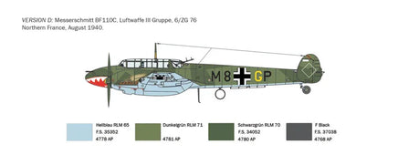 1/72 Italeri Bf 110 C Zerstorer 0049