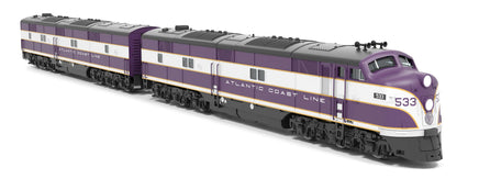 N Broadway Ltd EMD E7 A/B ACL 533/760B Purple & Silver, A-Unit Paragon4 Sound/DC/DCC, Unpowered B-Unit 8760