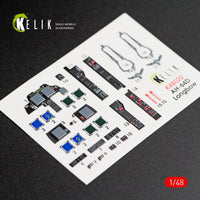 1/48 Kelik AH-64D Apache longbow interior 3D decals for Academy kit K48022