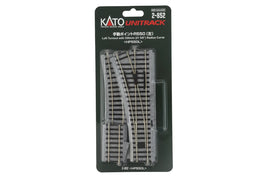 HO Kato Manual Left Turnout #4 w/ 550mm (21 5/8) Radius Curve 2852