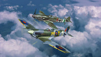 1/72 Revell Germany Combat Set Messerschmitt Bf109G-10 - Spitfire Mk.V 03710