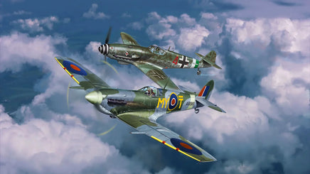 1/72 Revell Germany Combat Set Messerschmitt Bf109G-10 - Spitfire Mk.V 03710