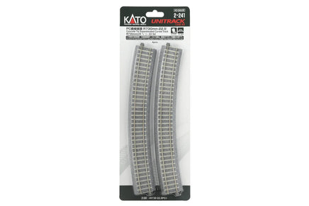 HO Kato 730mm (28 3/4″) Radius 22.5' CT Superelevated Curve Track [4pcs] 2-241