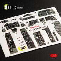 1/48 Kelik F-4G Interior 3D Decals for Meng Kit K48056