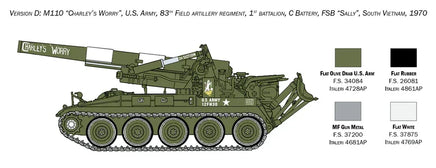 1/35 Italeri M110 Self Propelled Howitzer 6574 - MPM Hobbies