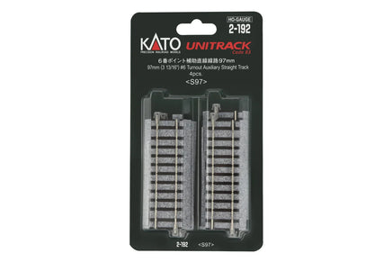 HO Kato 97mm (3.8") Length Adjustment Straight Track (#6) [4pcs] 2192