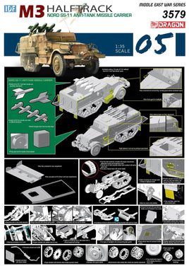 1/35 Dragon Model IDF M3 Halftrack Nord SS-11 Anti-Tank Missile Carrier 3579