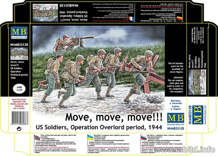 1/35 Master Box Move, Move, Move!!! U.S. Soldiers 35130