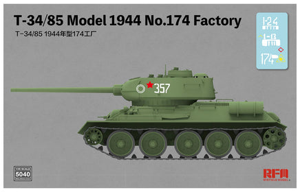 1/35 Ryefield Models T-34/85 Model 1944 No.174 Factory 5040