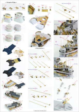 1/200 Pontos Model USS BB-61 Iowa 1944 Detail Up Set (No Wooden Deck) 22004F1