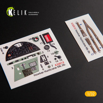 1/32 Kelik Hawker Hawker Hurricane Mk.IIB - Interior 3D Decal for Revell kit K32012