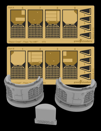 1/72 Green Strawberry Razor crest - Flaps (AMT) B18522
