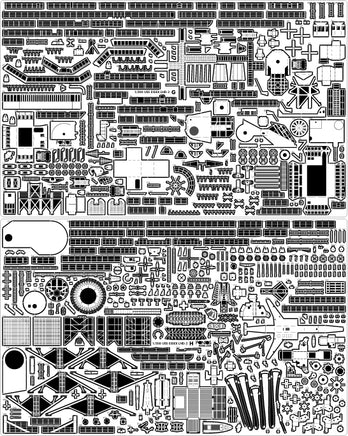 1/350 Pontos Model USS LHD-2 Essex Kit + Detail Up Set 37001R1