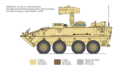 1/35 Italeri LAV-AT T.U.A. (Tow-Under-Armor) 6588
