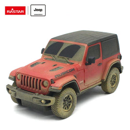 1/24 Rastar Exotic R/C JEEP Wrangler Rubicon (Muddy Version) Red 79500-4R