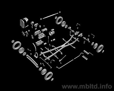 1/35 Master Box Sd. Kfz. 2 Type 170 VK German Military Radio Car WWII Era 3531