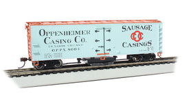 HO Bachmann Track-Cleaning 40' Wood-Side Reefer - Oppenheimer Casing Co. 16335