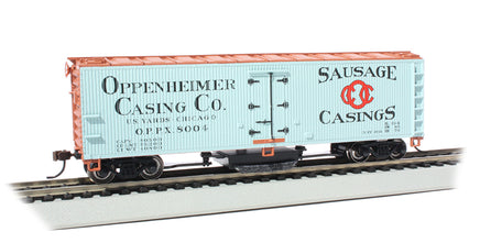 HO Bachmann Track-Cleaning 40' Wood-Side Reefer - Oppenheimer Casing Co. 16335