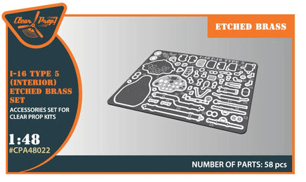 1/48 Clear Prop I-16 type 5 Interior PE set 48022