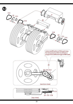 1/35 Pig Models M4A1 Sherman w/ T1E3 US Army Mine Exploder Plastic Model Kit 35-006